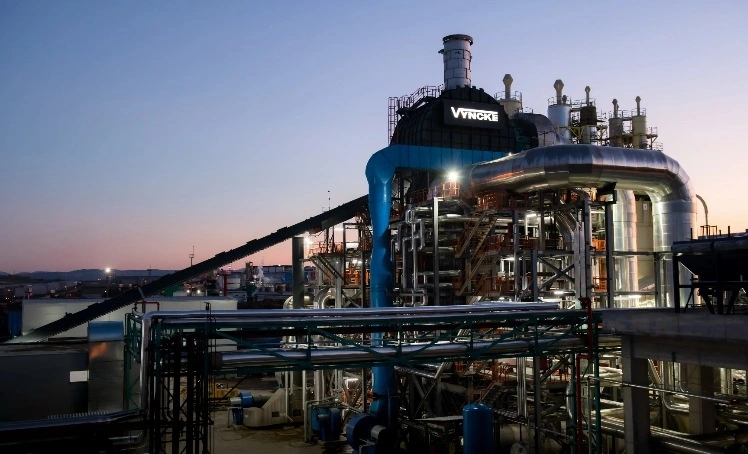 the front of a renewable energy installation biomass boiler to show case our clean energy solutions